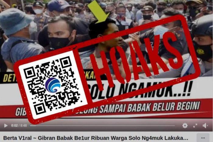 Konten Video Hoaks Sasar Gibran Rakabuming Raka, Simak